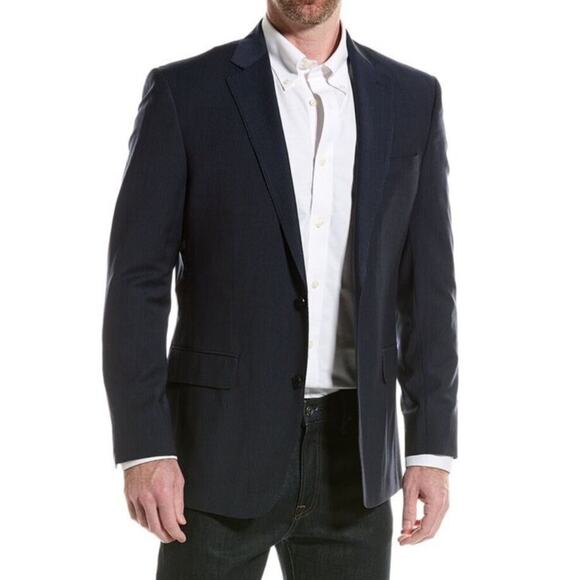 Brooks Brothers Men’s Navy Classic Wool Two Button Sportscoat Blazer Size 42L - Picture 13 of 13